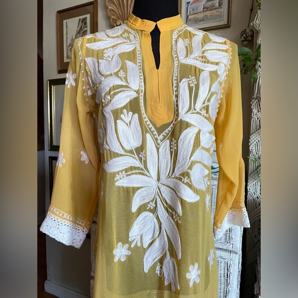 Embroidered chiffon tunic - Picture 10 of 10